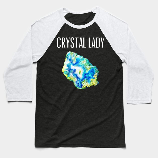 Crystal lady Baseball T-Shirt by Cleopsys